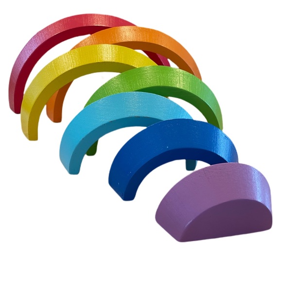 Rainbow toy blocks gorgeous quality. Could be used for home decor - Picture 4 of 6